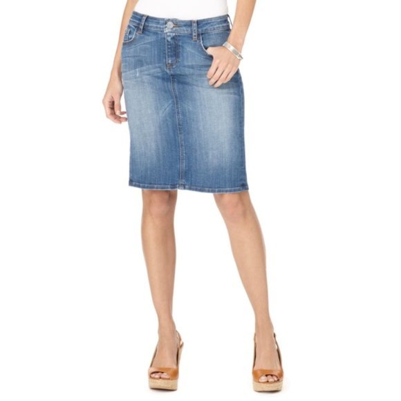 Kut from the Kloth Straight Pencil Jean Skirt Sz:8 - Picture 1 of 8